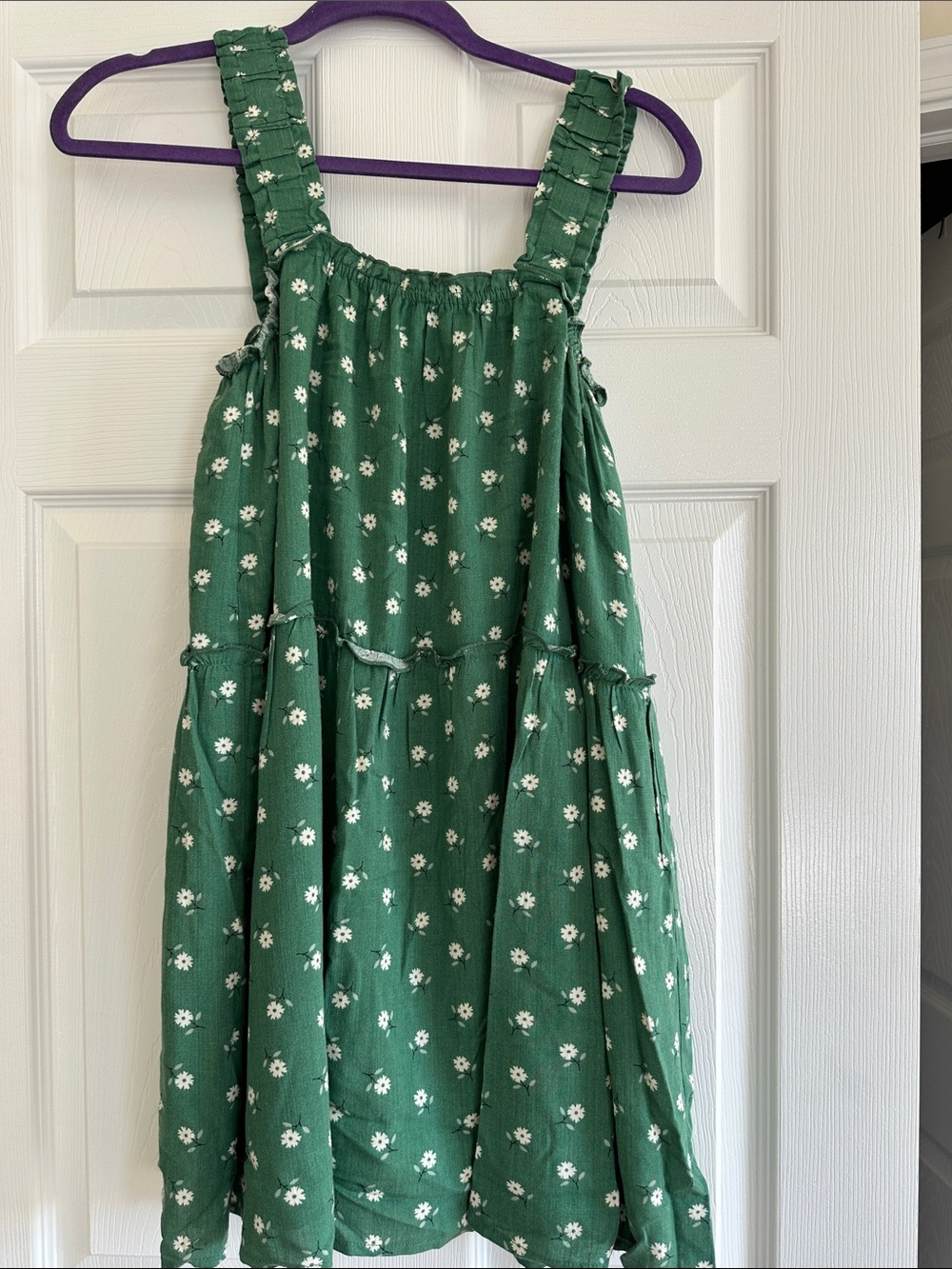 Green Daisy Print Sundress